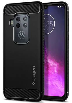 Чохол Spigen для Motorola One Zoom Rugged Armor, Black (ACS00384)