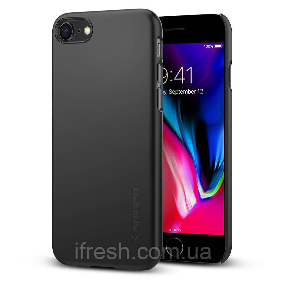 Чохол Spigen для iPhone SE 2020/8/7 Thin Fit, Black (054CS22208), фото 1
