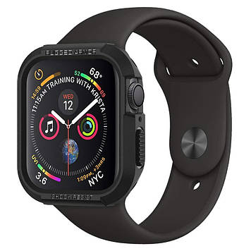 Чохол Spigen для Apple Watch (41 / 40mm) Rugged Armor, Black (061CS24480)