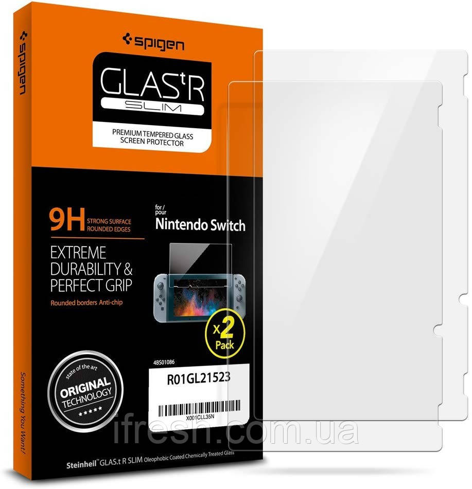 Захисне скло Spigen для Nintendo Switch, 2 шт (R01GL21523)