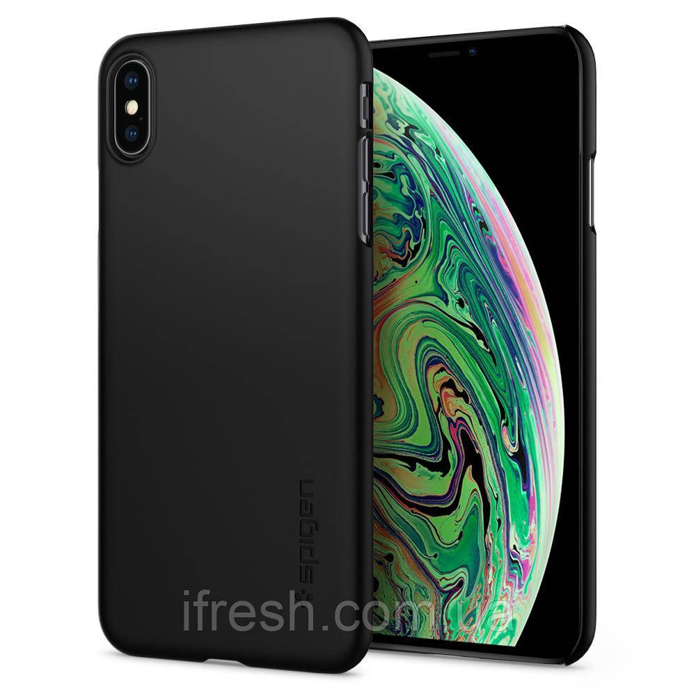 Чохол Spigen для iPhone XS Max Thin Fit, Black (065CS24824), фото 1