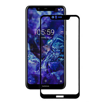Захисне скло Lion для Nokia 5.1 Plus 3D Perfect Protection Full Glue, Black
