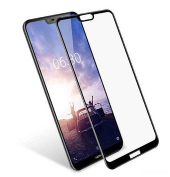 Захисне скло Lion для Nokia 7.1 3D Perfect Protection Full Glue, Black