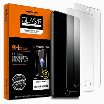 Захисне скло Spigen для iPhone 8 Plus/7 Plus (1шт) (043GL20803)