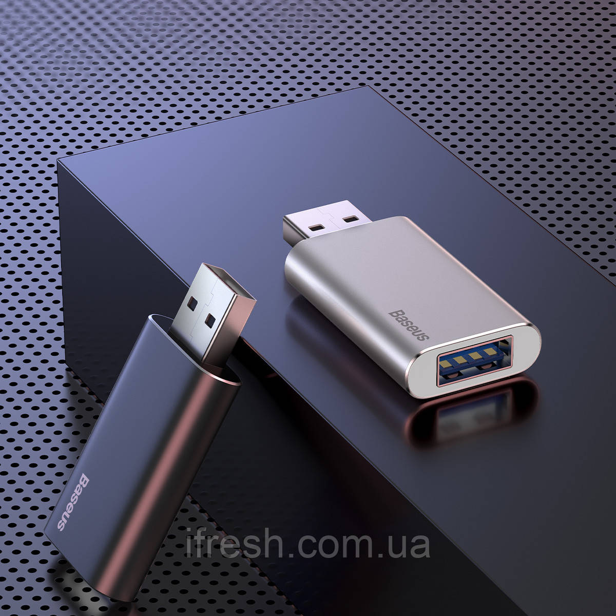 Флешнакопичувач Baseus на 16 ГБ з USB-портом для заряджання, сірого кольору (ACUP-A0A), фото 1
