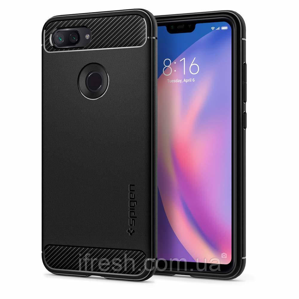 Чехол Spigen для Xiaomi Mi 8 Lite Rugged Armor, Black (S27CS25598)