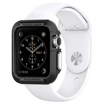 Чехол Spigen для Apple Watch Rugged Armor (38mm), Black (SGP11485)