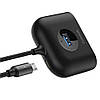 Переходник Baseus Square round 4 in 1 USB HUB (USB3.0 to USB3.0*1+USB2.0*3) 1m, Black (CAHUB-AY01), фото 3