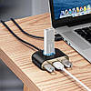 Переходник Baseus Square round 4 in 1 USB HUB (USB3.0 to USB3.0*1+USB2.0*3) 1m, Black (CAHUB-AY01), фото 9