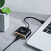 Переходник Baseus Square round 4 in 1 USB HUB (Type-C to USB3.0*1+USB2.0*3) 0.17m, Black (CAHUB-BY01), фото 9