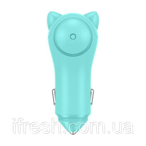 АЗУ Baseus Adorkable Cute Cat 2USB 3A, Green (CCALL-DM06)