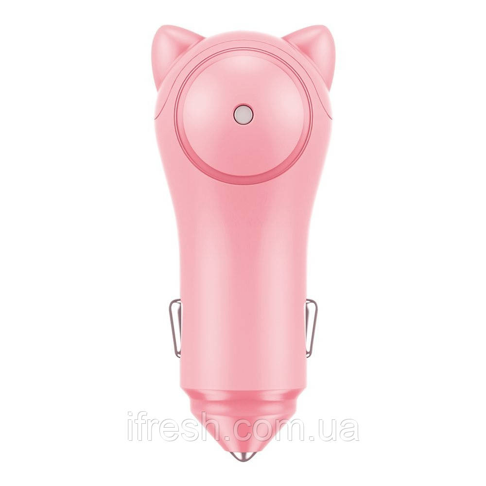 АЗУ Baseus Adorkable Cute Cat 2USB 3A, Pink (CCALL-DM04)