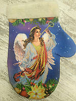 Пошита новорічна рукавичка з хутром для вишивання 3484ПР DANA