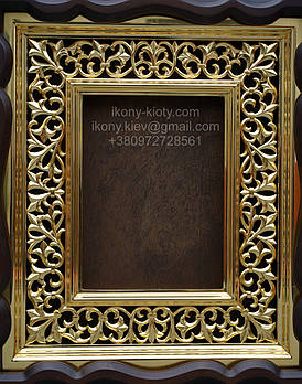 Золочення сухозлітним золотом дерев'яних рам.