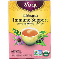 Echinacea Immune Support, без кофеина, 16 чайных пакетиков, 24 г, Yogi Tea