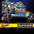 Декоративний вуличний новорічний лазерний проєктор Star Shower Pro LED: 12 картриджів, фото 8