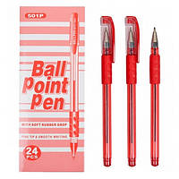 Ручка шариковая масляная "501P", красная