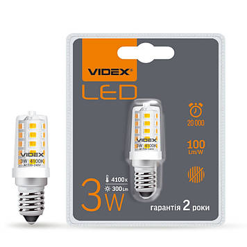 LED-лампа VIDEX ST25e 3W E14 4100 K 220 V (в холодильник)