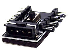 Перехідник з molex to 8 x 3pin - розгалужувач харчування для кулерів