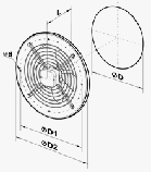 Вентилятор Вентс ОВ 2Е 200, осьовий, низького тиску, фото 2