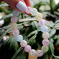 Браслет кришталь "піна" мікс