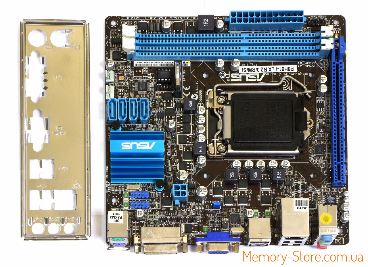 Материнська плата Asus P8H61-I (REV 3.0) (s1155, Intel H61, PCI-Ex16) MiniITX