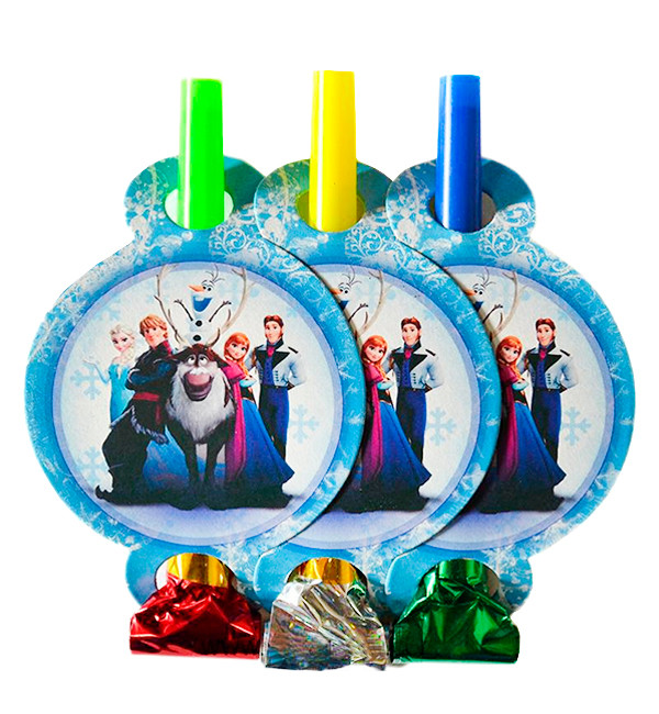 Гудки язички "Холодне серце" 6 шт., довжина - 13 см