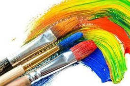 Кисті для малювання, палітра, фарби