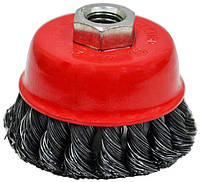 Щітка чашкова 80мм, М14 сталевий закручений дріт SPITCE