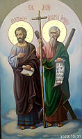 Икона писаная Святые апостолы Матфей и Андрей Первозванный
