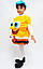 Дитячий карнавальний костюм Губки Боба 3-5л., фото 2