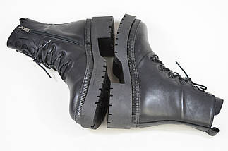 Черевики високі з прошивкою Guero 129120 чорні шкіра, фото 4