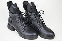 Ботинки кожаные зима Guero 1431014 черные