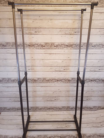 Телескопічна стійка, вішалка для одягу і взуття Велика Double Pole 160 см (Реальні фото), фото 2
