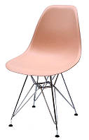 Стул Nik Chrom ML розовый 64 на хромированных ножках, дизайн Eames DSR Eiffel Leg