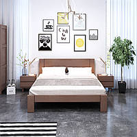 Ліжко двоспальне Мілан, дерев'яне ліжко двоспальне для спальні