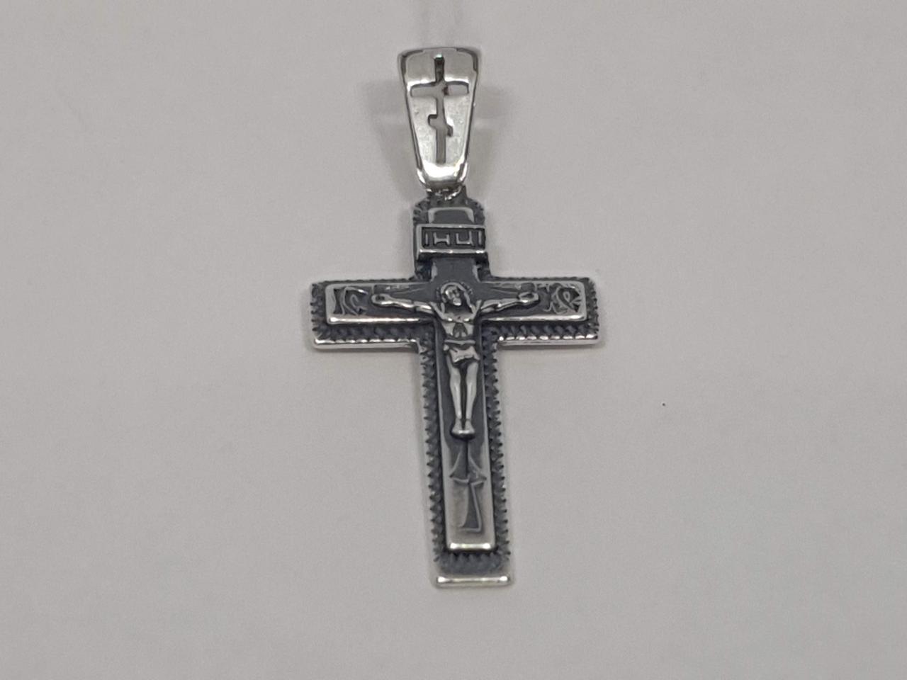 Срібний хрест Розп'яття Христа.   3101-МЧИНИС