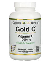 Вітамін С California Gold Nutrition 1000 МО 240 капсул