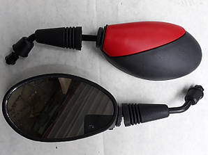 Дзеркала Ø8 червона вставка для скутера Honda Tact 24