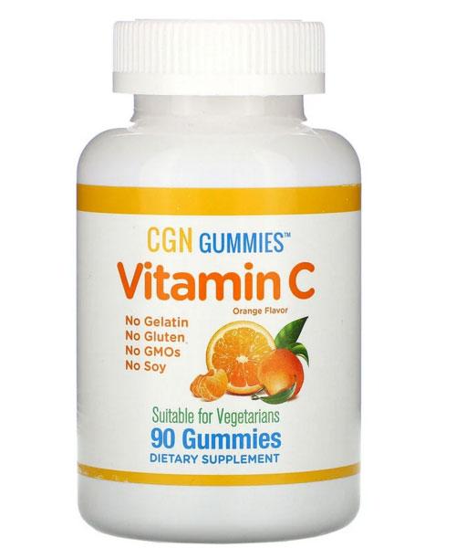 Вітамін C для дітей California Gold Nutrition натуральний апельсиновий смак 90 жувальних таблеток