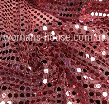 Паєткова тканина копійка Рожевий