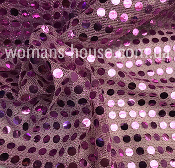 Паєткова тканина Копійка Малиновий