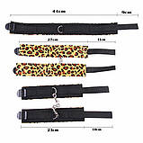 Інтимні іграшки для дорослих Секс іграшки для дорослих Іграшки БДСМ набори 8 предметів (чорний з тигровим), фото 3