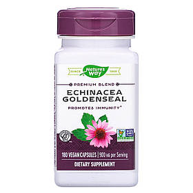 Ехінацея та жовтокорін Nature's Way "Echinacea Goldenseal" 900 мг (180 капсул)