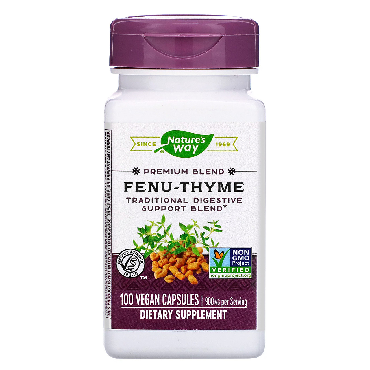 Пажитник і чебрець Nature's Way "Fenu-Thyme" для підтримки травлення, 900 мг (100 капсул)