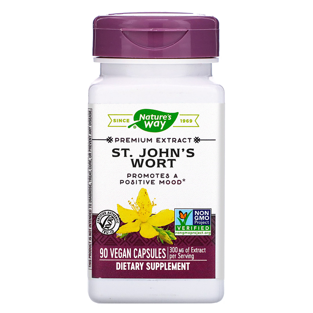 Зверобой Nature's Way "St. John's Wort" з розмарином і спіруліною, 300 мг (90 капсул)