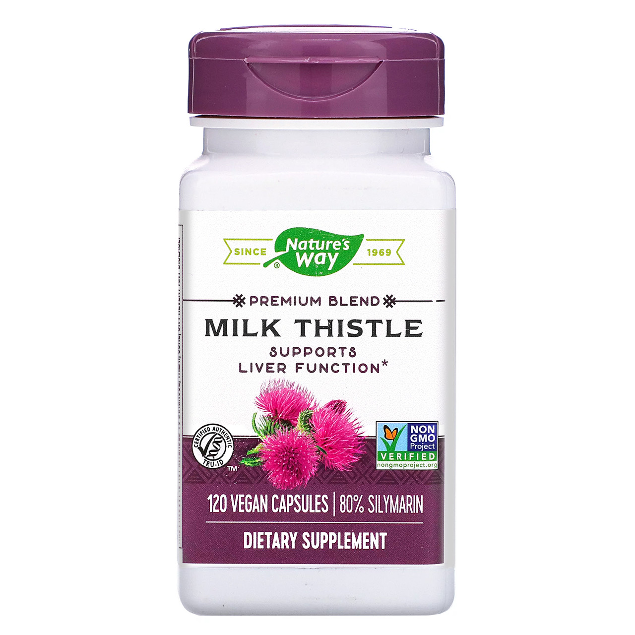 Розторопша Nature's Way "Milk Thistle" стандартизований 80% концентрат (120 капсул)