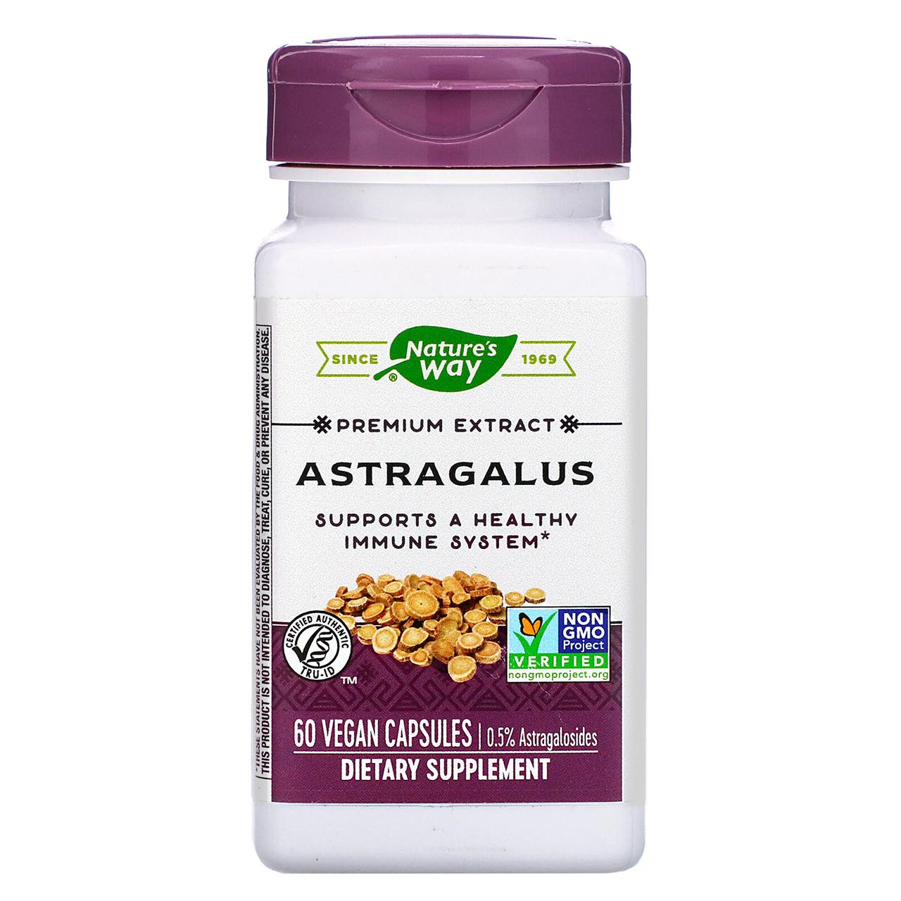 Астрагал Nature's Way "Astragalus" стандартизований екстракт, 500 мг (60 капсул)