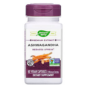 Ашваганда Nature's Way "Ashwagandha" стандартизований екстракт, 500 мг (60 капсул)