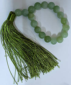 Чітки нефритові (Ø=1,2 см19 см) (17 намистин)